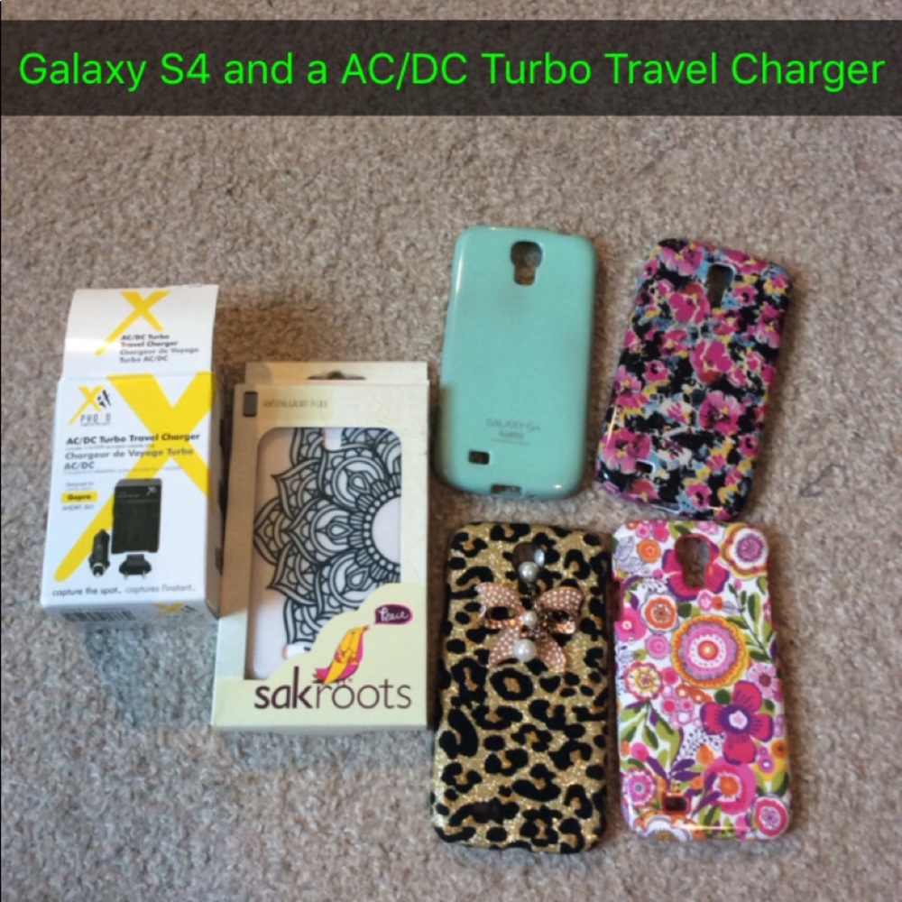 Galaxy S4 cases with a travel charger